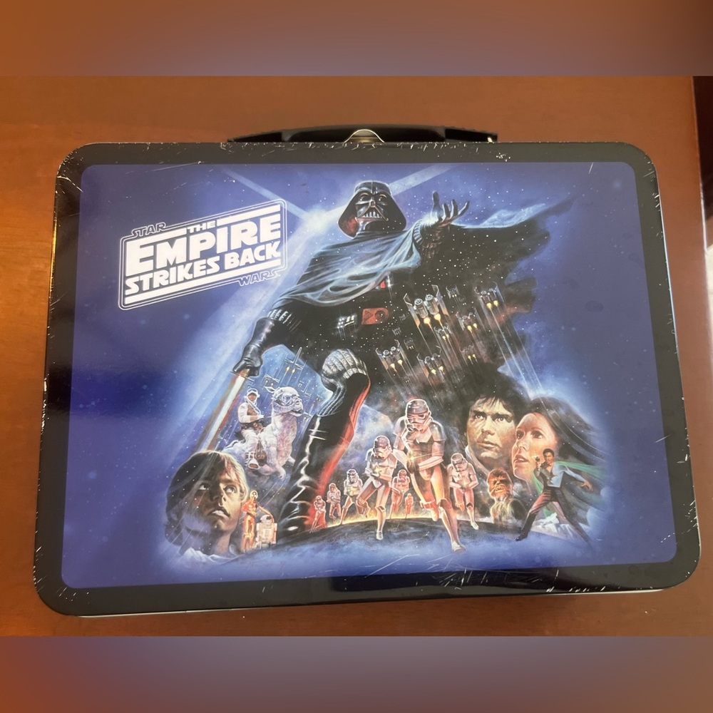 Star Wars The Empire Strikes Back Blue Black Metal Lunchbox, vintage